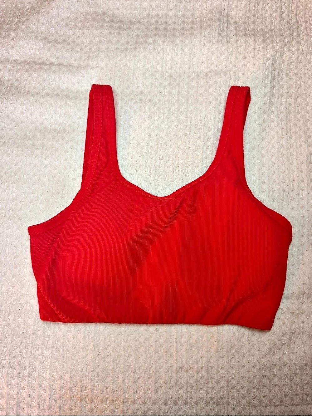 lululemon Nulu Ribbed Scoop-Neck Bra *Light Support, B/C Cup Red Medium
